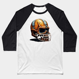 Skull with helmet Baseball T-Shirt